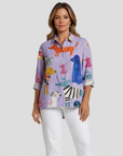 Coralie | Women's Dog Art Print Casual Shirt