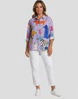 Coralie | Women's Dog Art Print Casual Shirt