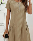MARIELLA | Summer dress with elegant zipper, practical pockets, and daily comfort