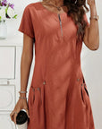 MARIELLA | Summer dress with elegant zipper, practical pockets, and daily comfort