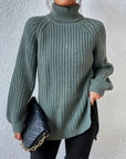 Sophia | Women’s Winter Turtleneck Ribbed Knit Sweater