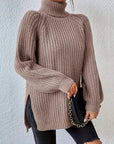 Sophia | Women’s Winter Turtleneck Ribbed Knit Sweater