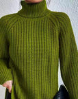 Sophia | Women’s Winter Turtleneck Ribbed Knit Sweater