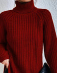 Sophia | Women’s Winter Turtleneck Ribbed Knit Sweater