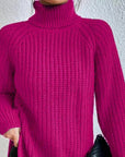 Sophia | Women’s Winter Turtleneck Ribbed Knit Sweater
