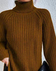 Sophia | Women’s Winter Turtleneck Ribbed Knit Sweater