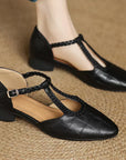 Leather Mary Janes