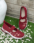Fajon - Comfortable Floral Embroidered Sneakers