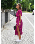 Audrey - Elegant Dress with V-Neck and Shaping Design