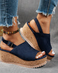 Belle - Cork Wedge Sandals