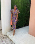 Sydney | Women’s Summer Printed Puff Sleeve Midi Dress