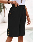Anouk - Lightweight Bermuda Shorts with Button Details