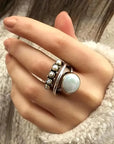 Layered Pearl Rings Set