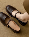 Classic Comfort Mary Janes Made Of Leather