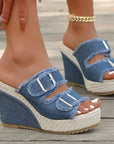 Atelier | Fray Edge Wedge Sandals