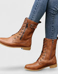 Fiona | Women Spring Lace-Up Side-Zip Ankle Boots