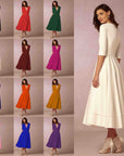 Paige | Women Ivoire Midi Dress Fitted Elegant Cut