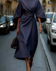 Lily | Women’s Winter Lantern Sleeve Midi Dress