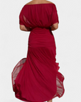 Karen | Long Floral Dress with V-Neck