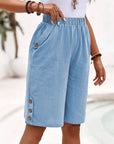 Anouk - Lightweight Bermuda Shorts with Button Details