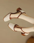 Isava Mid Heel Shoes Real Leather