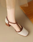Isava Mid Heel Shoes Real Leather