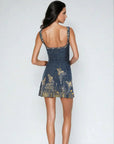 Daisy | Women’s Shimmering Starry Mini Dress Slit