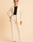 Jasmine | Women’s Tailored Blazer Pleated Pants Set