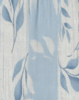 Solene | Sleeveless Blue Leaf Pattern Midi Dress