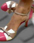 Penelope | Women Classic Bow Strap Mid Heel Pumps