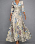 CALLA | Sculpting Floral Maxi Dress for Elegant Confidence