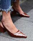 Olga - Elegant Square Heeled Shoes