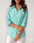 Hazel | Women’s Button Front Roll Up Shirt