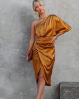 Isabel | Women’s One Shoulder Mini Dress Wrap Style