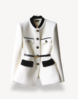 Hailey | Women’s Tailored Belted Blazer Button Style