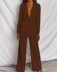 Harper | Women’s Trouser Suit Longline Blazer Wide-Leg Structured