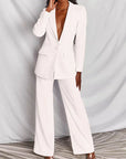 Harper | Women’s Trouser Suit Longline Blazer Wide-Leg Structured