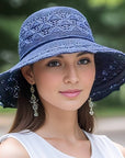Women’s Wide-Brim Sun Hat – Foldable Elegance with UV Protection