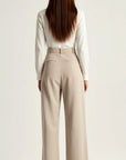 Caroline | Women’s High Waisted Wide Leg Trousers