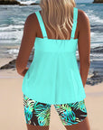 Daphne | Bright Ribbed Tankini Shorts