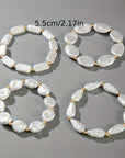 Pearl Statement Bracelet Set of 4