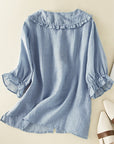 Kayla | Women Loose Fit Ruffle Collar Shirt