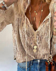 Maria | Women Elegant Boho V Neck Blouse