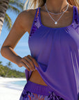 Tankini Stylish Sea Print Split