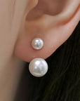 Double Pearl Statement Earrings