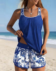 Marie | Printed Tankini Top and Shorts Two-Piece