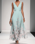 Taylor | Women Floral Chiffon Summer Maxi Dress