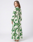 Sabine | Long Sleeve Tie Waist Tiered Maxi Dress
