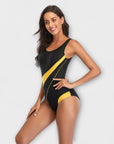 Sporty One-Piece Swimsuit with Back Cutout