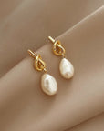 Knotted Pearl Earrings